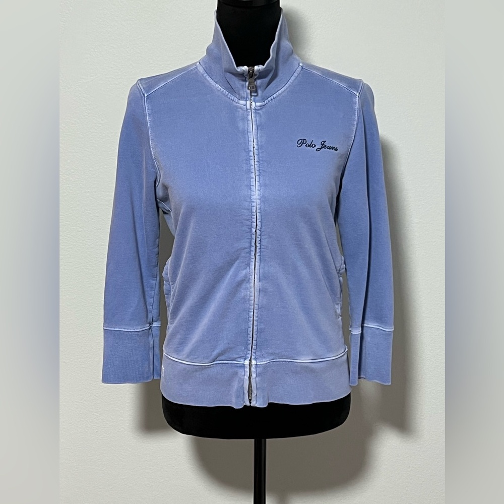 POLO Jeans Co. Full Zip Acid Washed Jacket - M